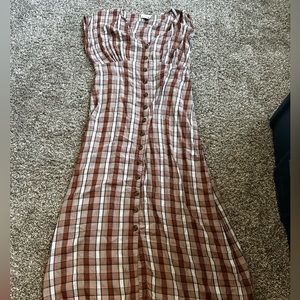 NWOT Universal Thread Plaid Maxi Dress